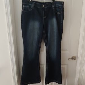 Dark Wash Lightly Stitched Jeans